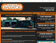 Tablet Screenshot of hamiltonradiator.com